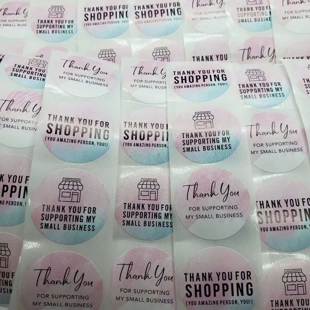 8/$20 100ct Thank You Stickers Round 1